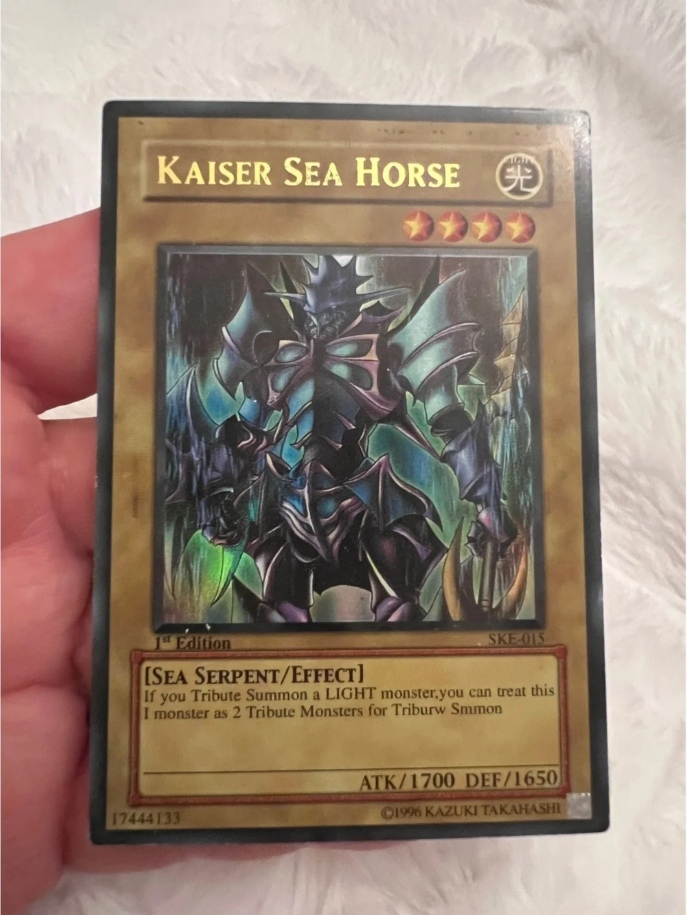 Ultra Rare Kaiser Sea Horse Holo 1st Edition Yu-Gi-Oh! Card